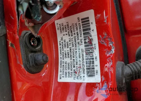 2016 Honda Civic Lx из США, поврежденный, VIN 2HGFC2F57GH541327